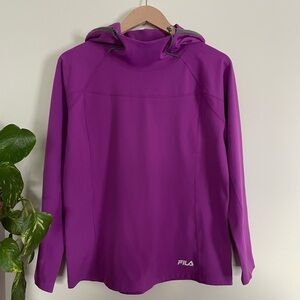 FILA Purple Midweight Training Pullover Hoodie